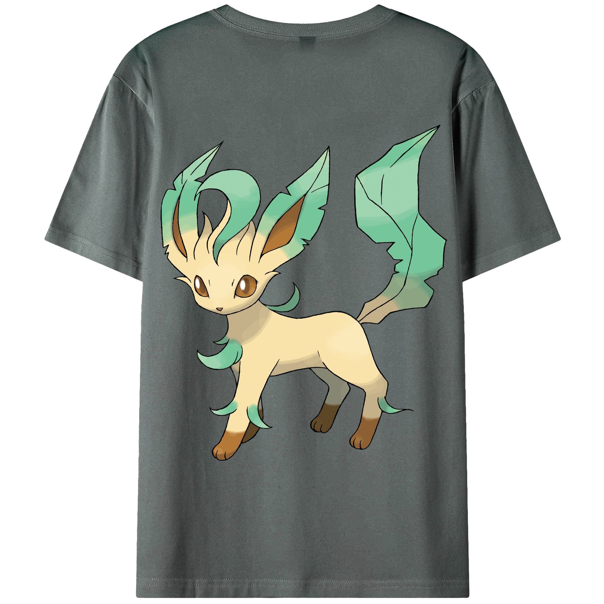 （画像用） ポケットモンスター Pokémon 綿100％ メンズ半袖Tシャツ（バックプリント） 通気性